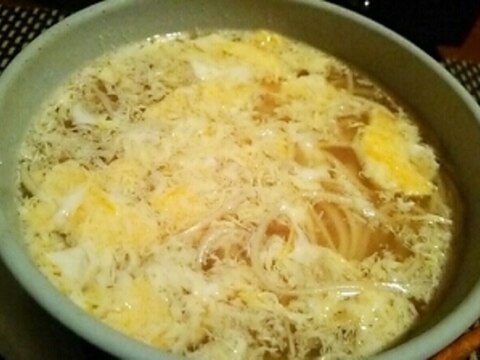 出汁いらず、しょっつる稲庭かきたまうどん